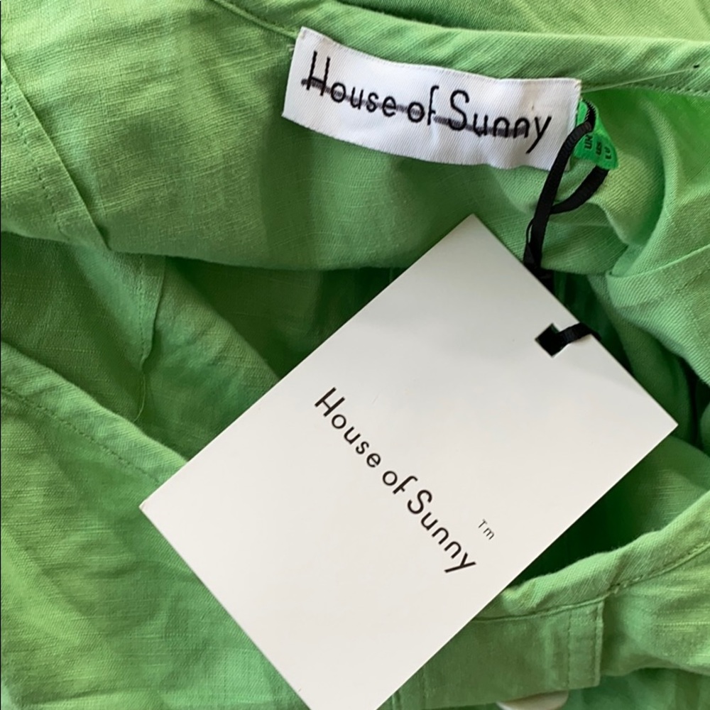 NWT House Of Sunny Rustic Green Cold Shoulder Dres - Picture 9 of 10